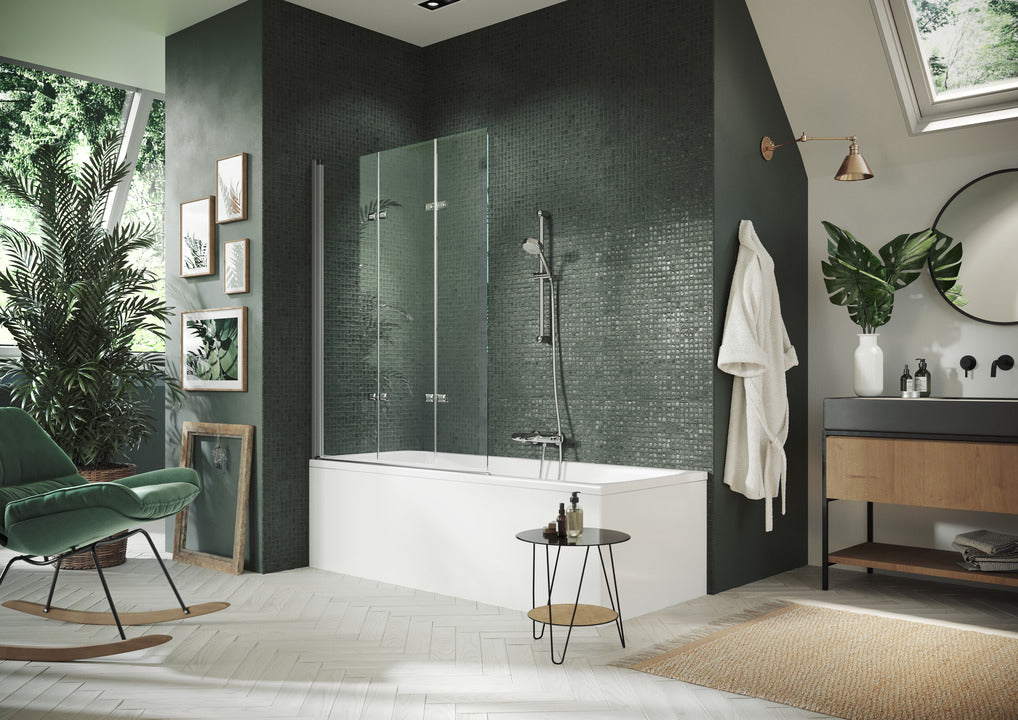 Design pure Vanová zástěna 3-dílná sklapovací 8P65