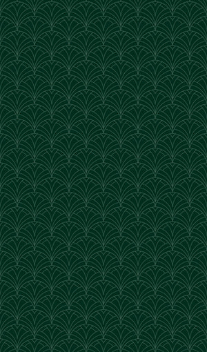 45G Art deco fan green